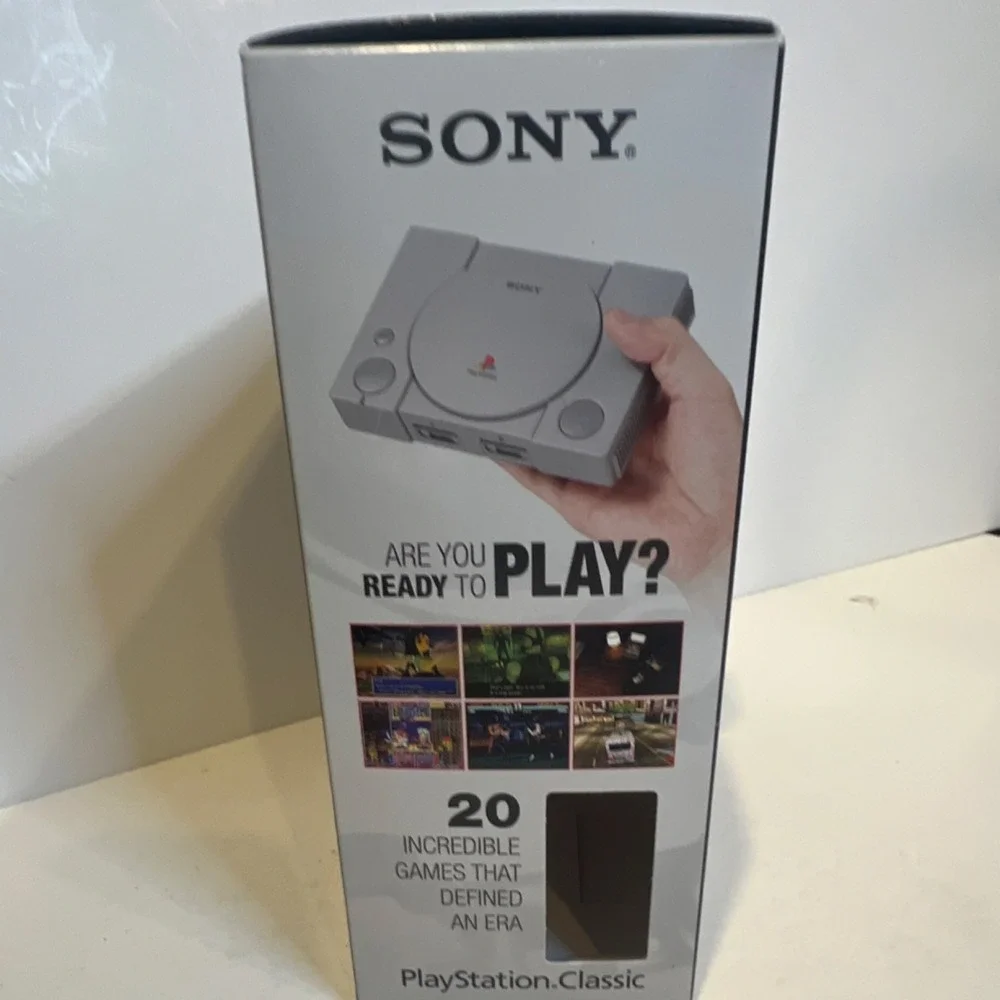 Sony PlayStation Classic Microconsole Gray 20 Preloaded Games 2 Controllers NTSC